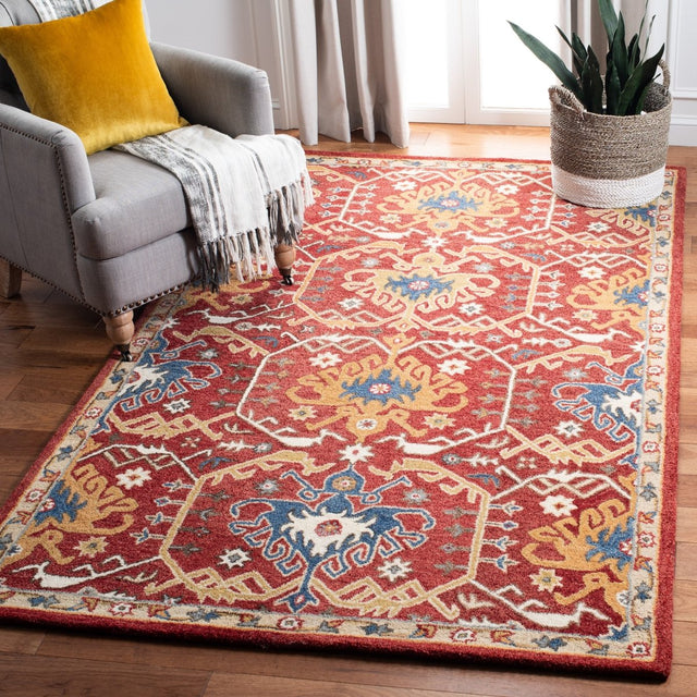 Safavieh Antiquity At522Q Red/Yellow Rugs.