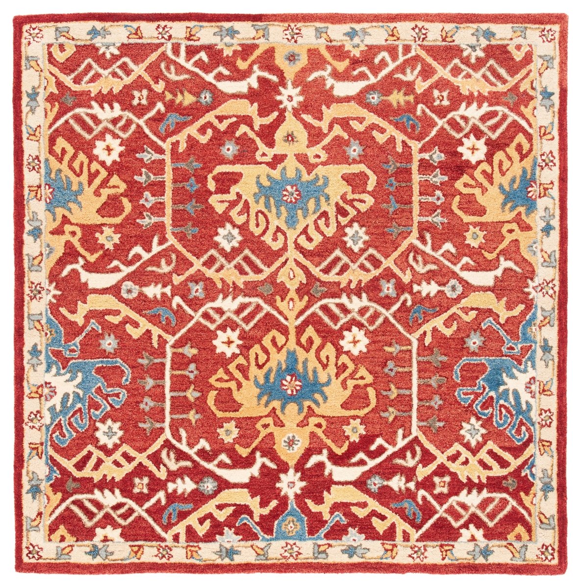 Safavieh Antiquity At522Q Red/Yellow Rugs.