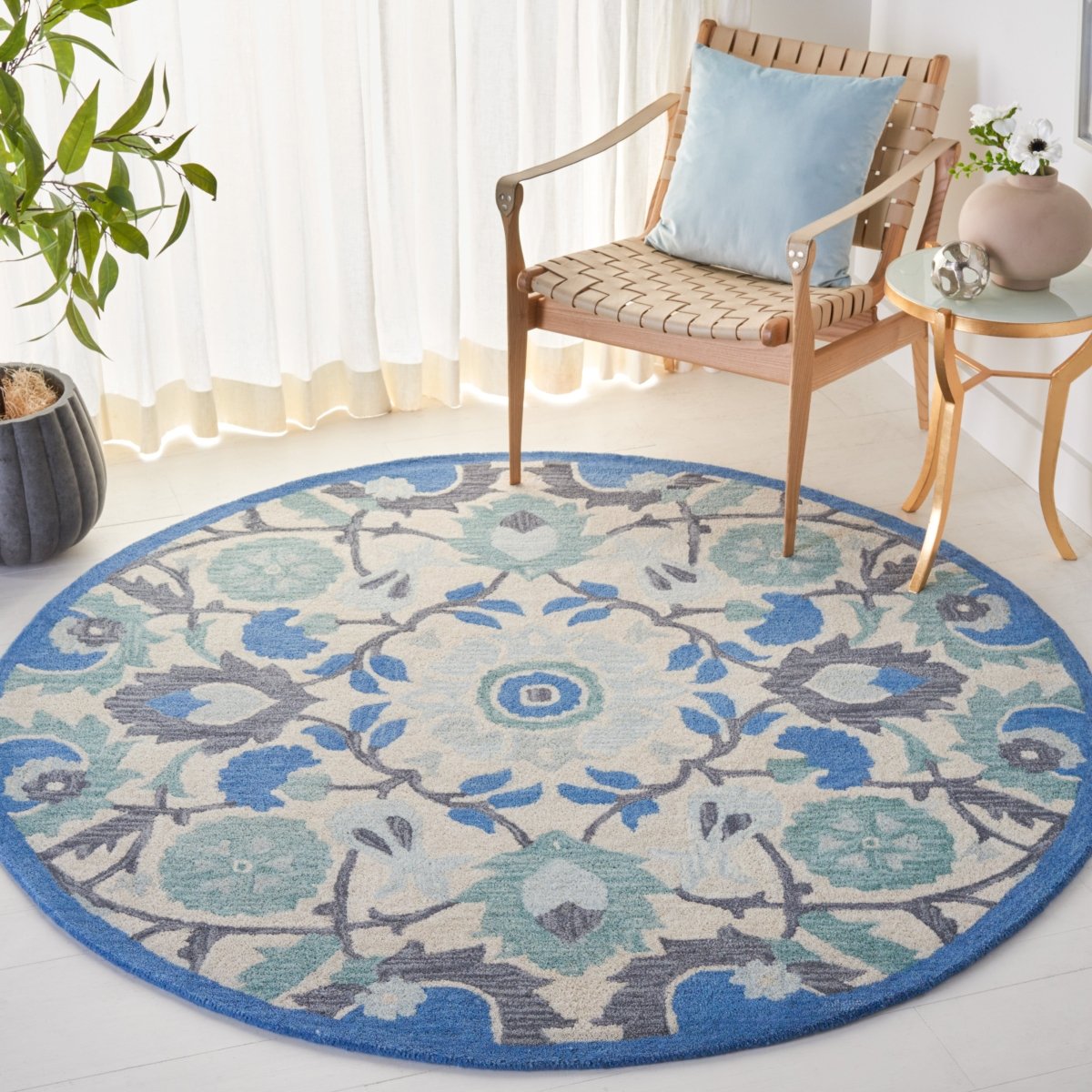 Safavieh Antiquity At59B Ivory/Blue Rug.