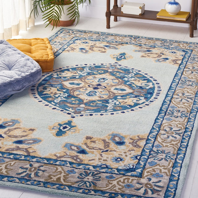 Safavieh Antiquity At66K Turquoise/Silver Rug.