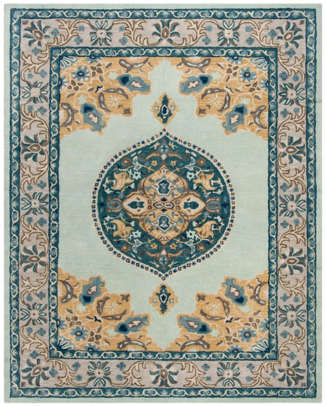 Safavieh Antiquity At66K Turquoise/Silver Rug.