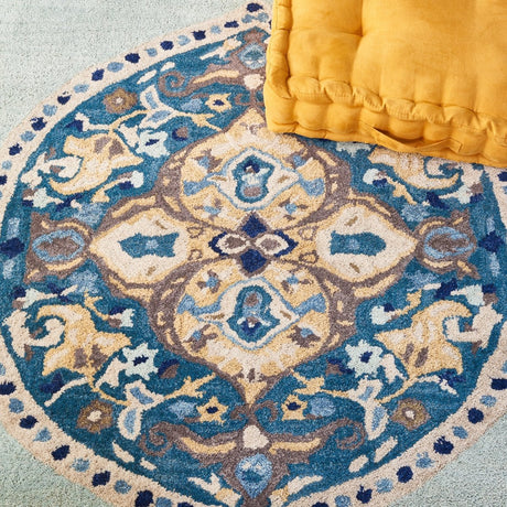 Safavieh Antiquity At66K Turquoise/Silver Rug.