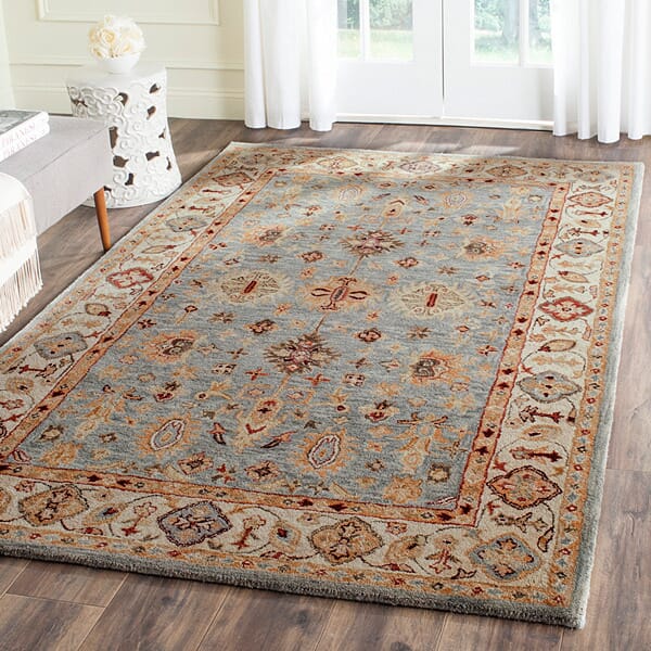 Safavieh Antiquity At847A Blue / Ivory Rugs.