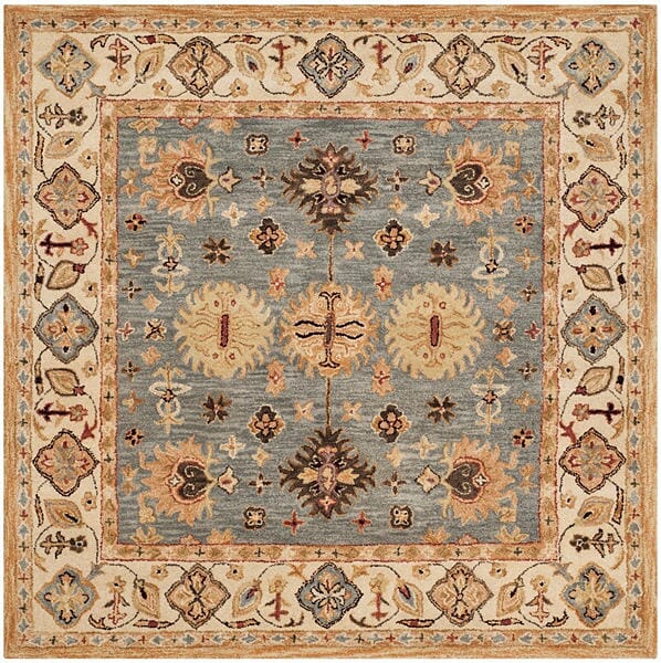 Safavieh Antiquity At847A Blue / Ivory Rugs.