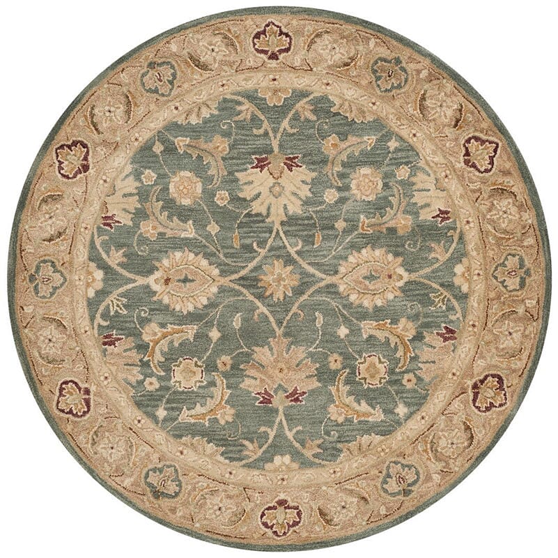 Safavieh Antiquity At849B Teal Blue / Taupe Rugs.