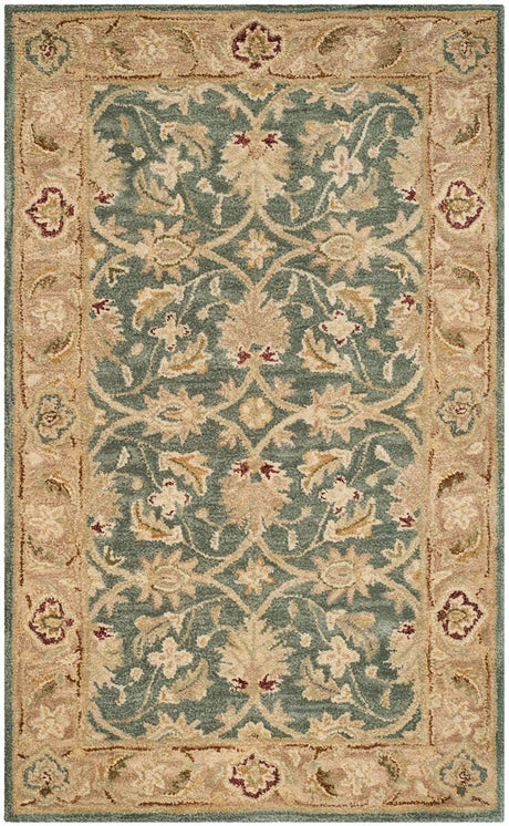 Safavieh Antiquity At849B Teal Blue / Taupe Rugs.