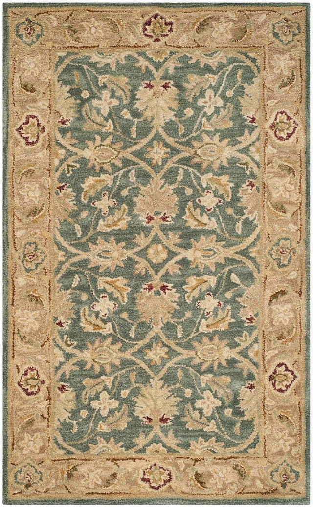 Safavieh Antiquity At849B Teal Blue / Taupe Rugs.