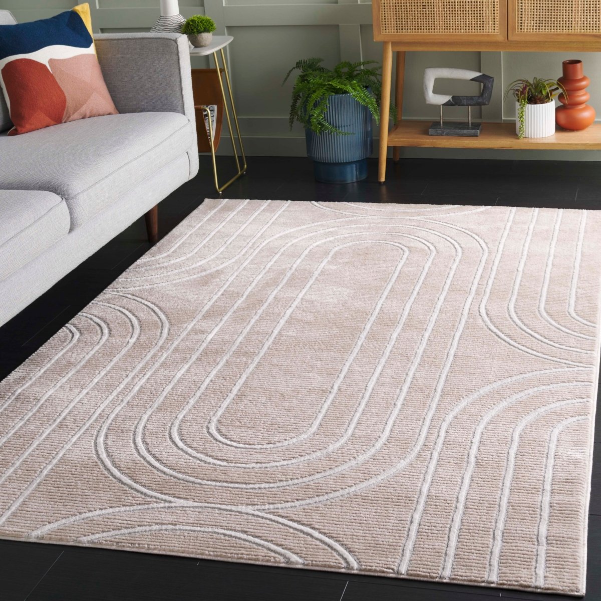 Safavieh Archway Ahw808B Beige/Grey Rug.