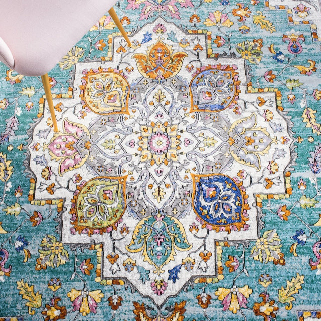 Safavieh Aria Ara102K Turquoise/Ivory Rugs.