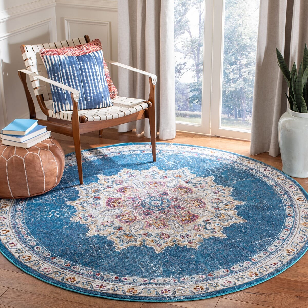Safavieh Aria Ara103N Navy / Ivory Rugs.