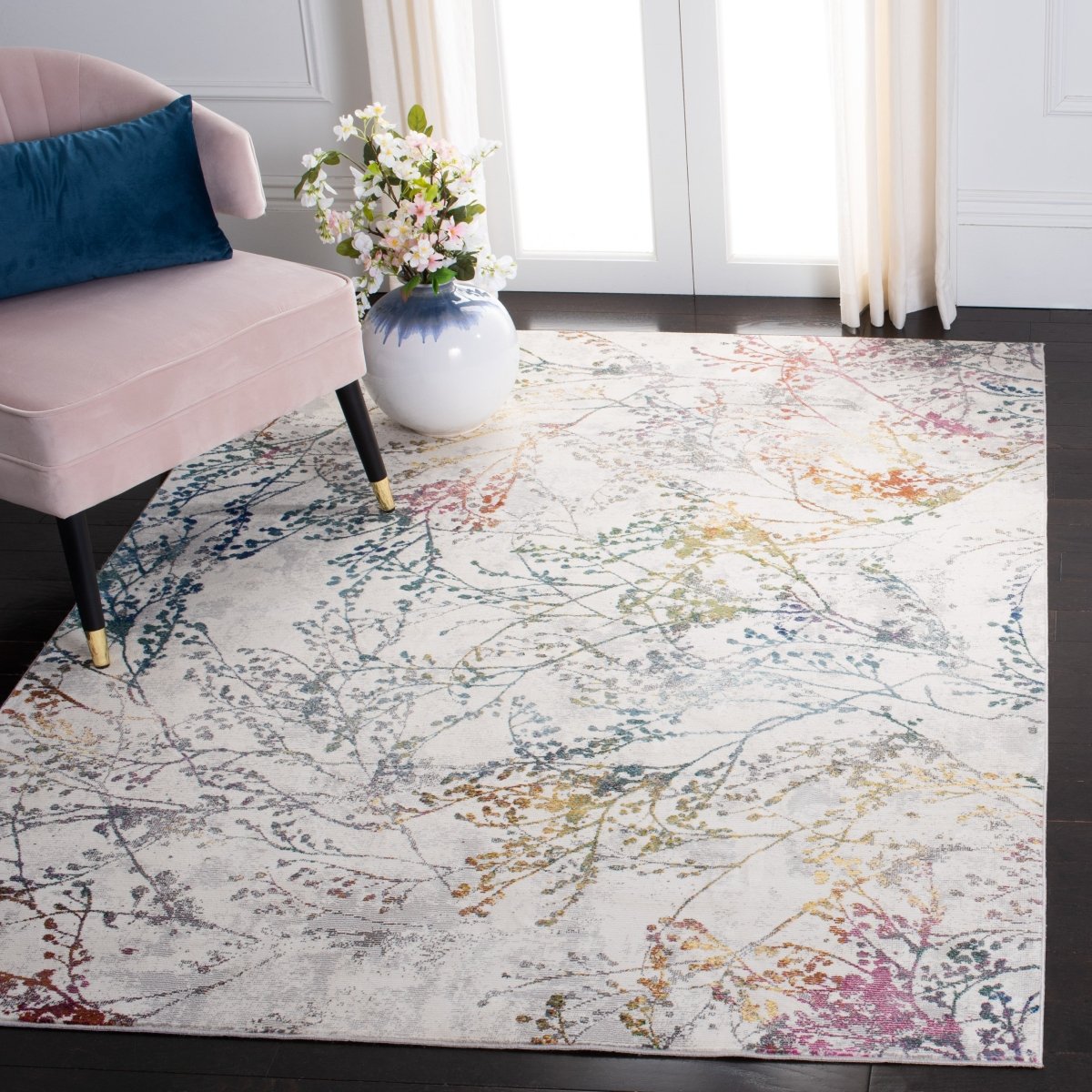 Safavieh Aria Ara132A Ivory/Blue Rugs.
