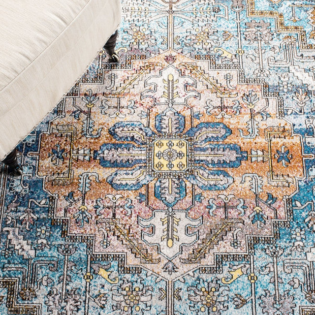 Safavieh Aria Ara191K Turquoise/Light Orange Rugs.