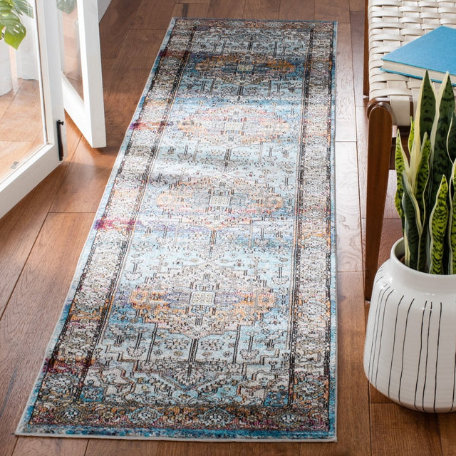 Safavieh Aria Ara191K Turquoise/Light Orange Rugs.