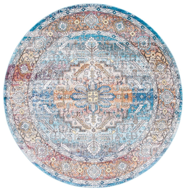 Safavieh Aria Ara191K Turquoise/Light Orange Rugs.