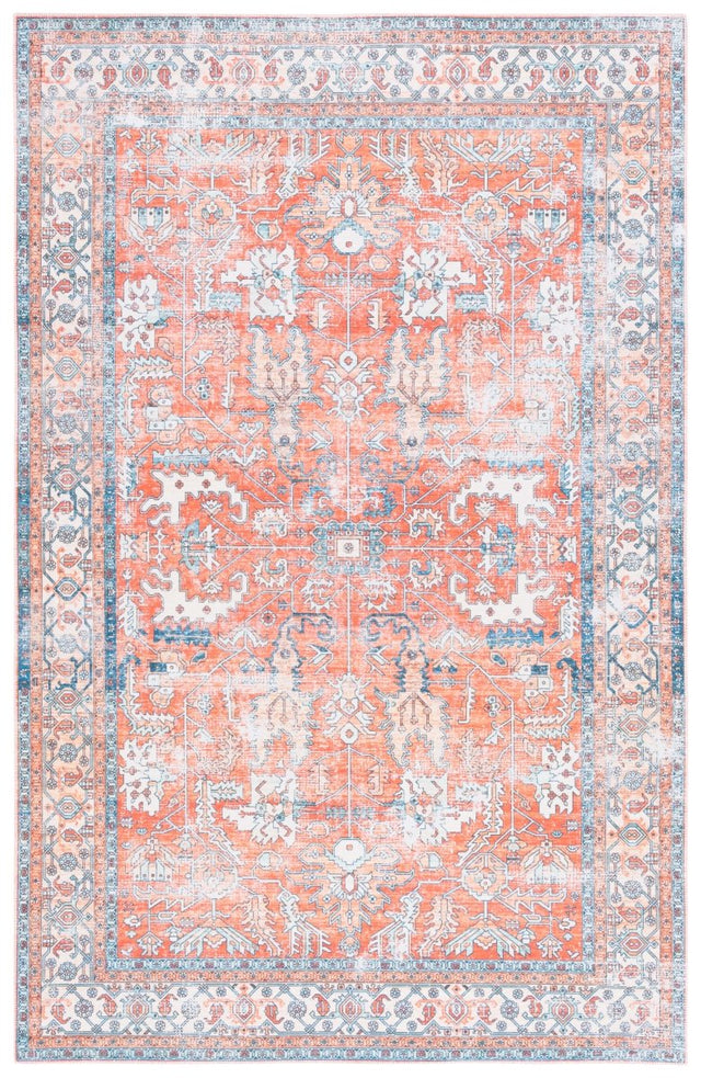 Safavieh Arizona Arz119P Rust/Aqua Rug.