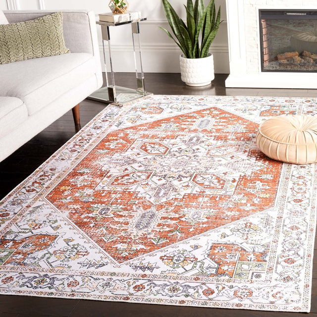 Safavieh Arizona Arz120A Ivory/Rust Rug.