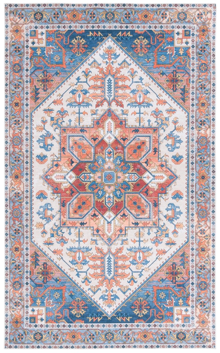 Safavieh Arizona Arz120Q Rust/Navy Rug.