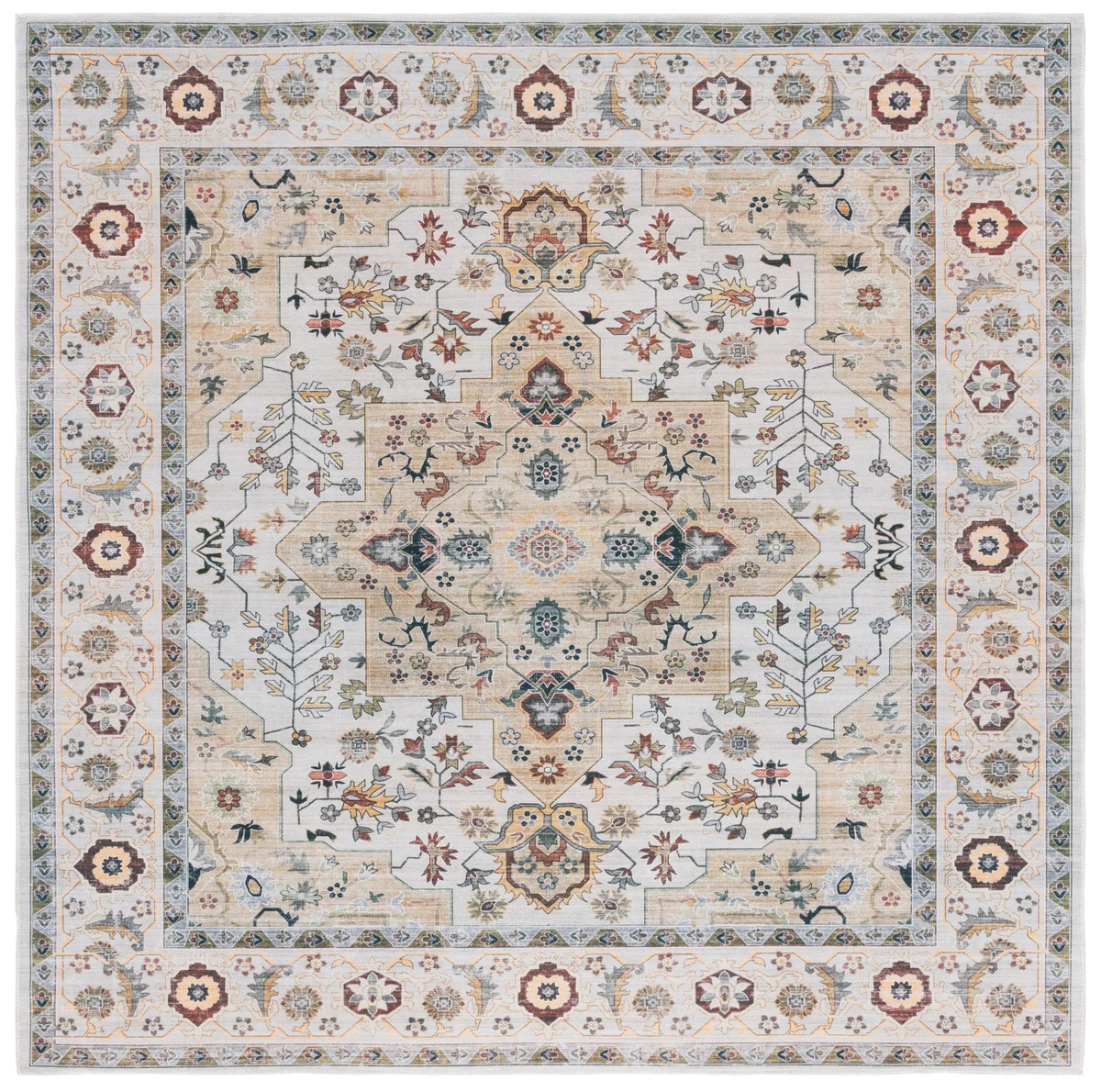 Safavieh Arizona 6'-0" x 6'-0" Rug in Light Green / Beige