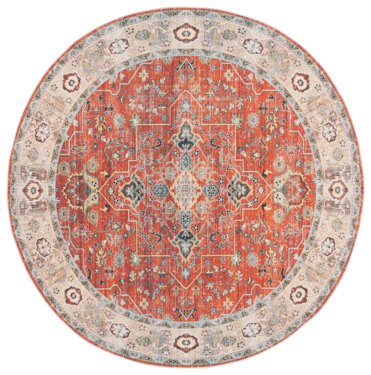Safavieh Arizona Arz126P Rust/Beige Rug.