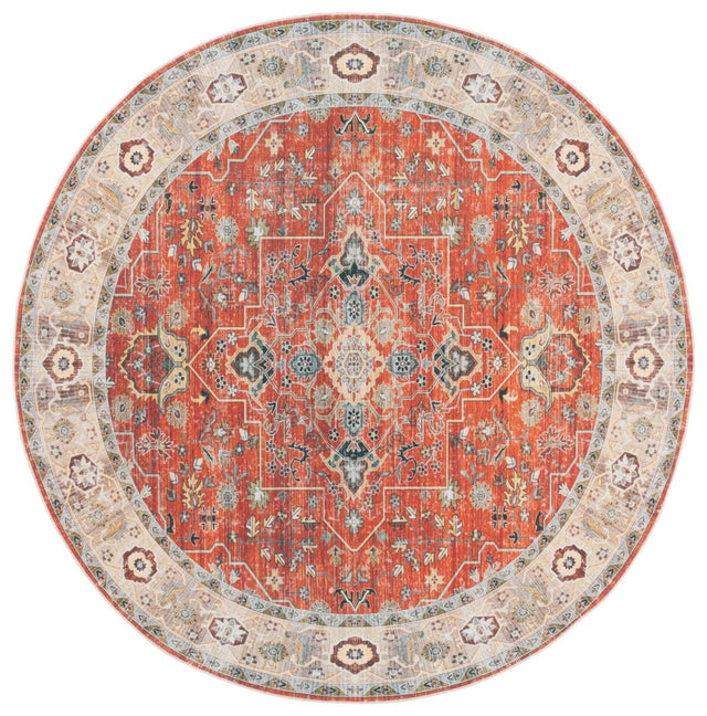 Safavieh Arizona Arz126P Rust/Beige Rug.