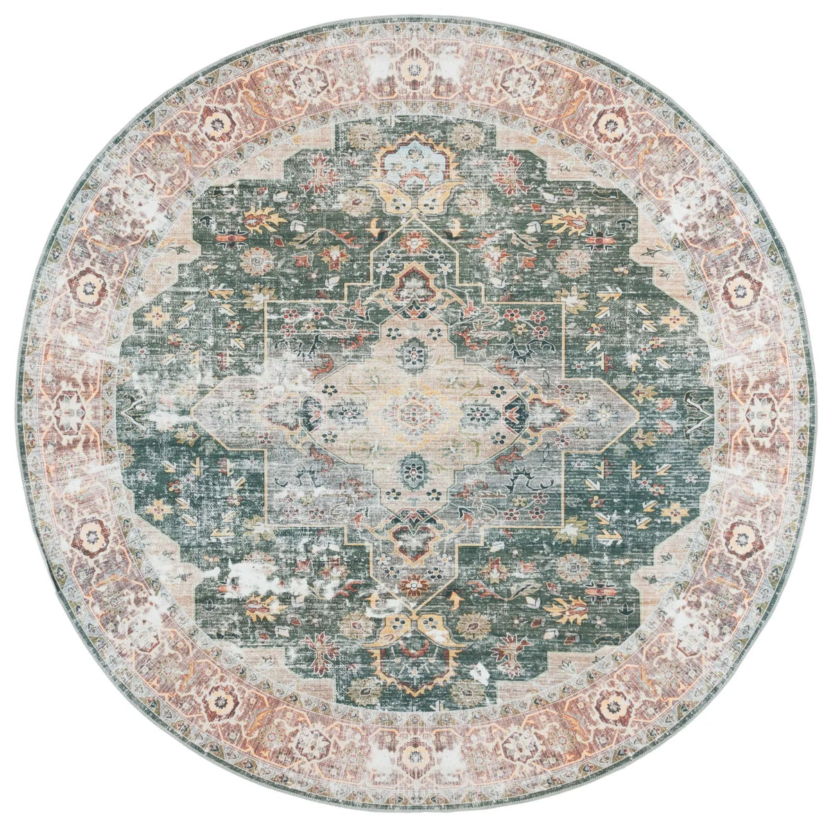 Safavieh Arizona 6'-0" x 6'-0" Rug in Green / Light Brown