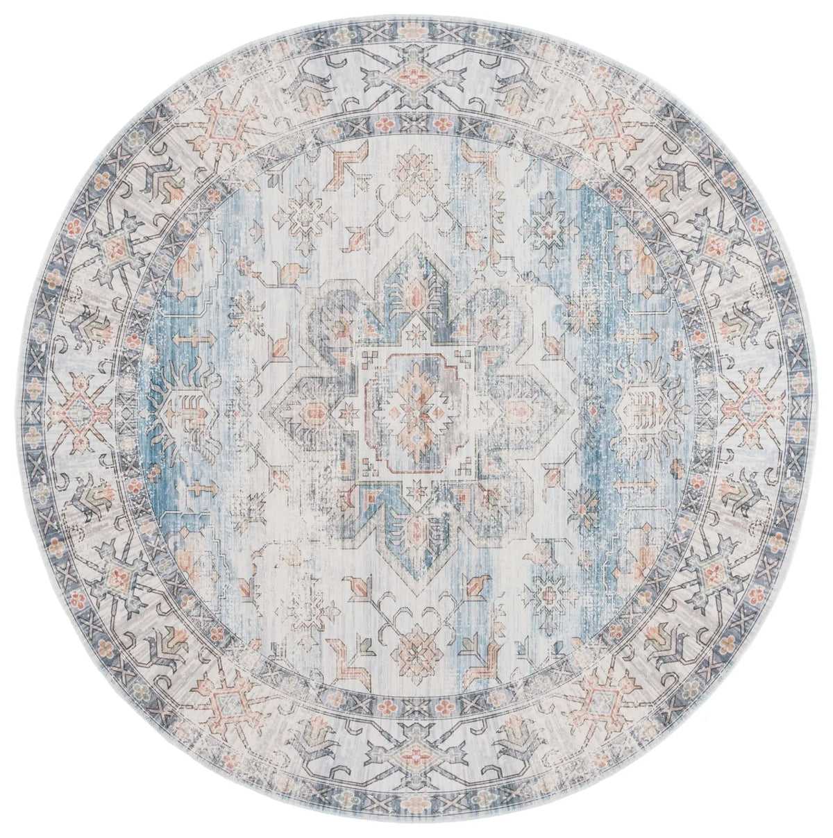 Safavieh Arizona 6'-0" x 6'-0" Rug in Ivory / Light Blue