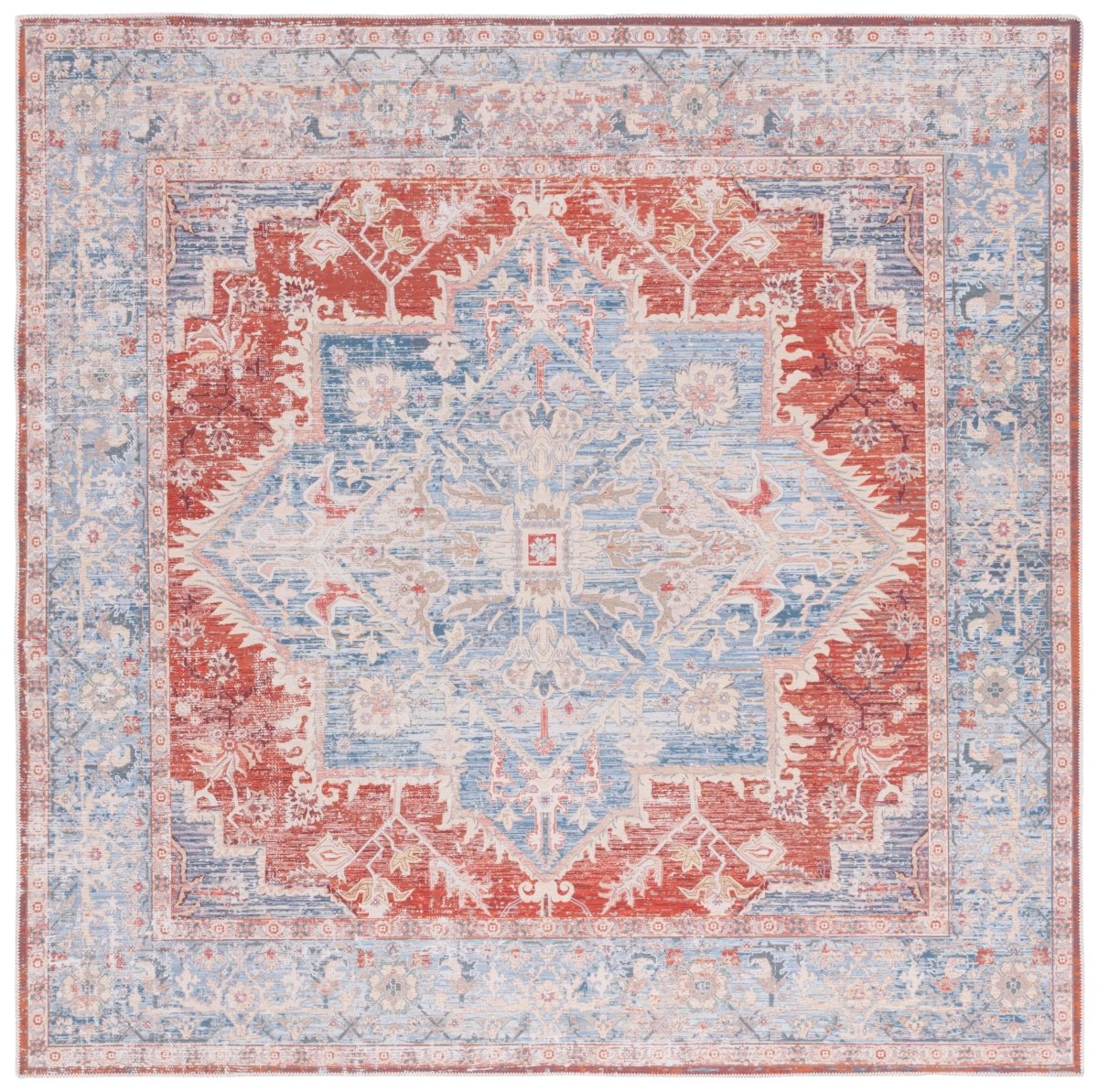 Safavieh Arizona Arz137M Light Blue/Rust Rug.