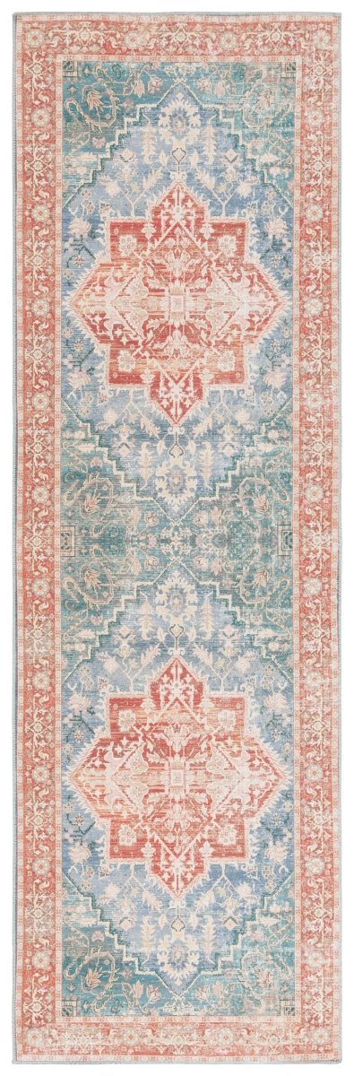 Safavieh Arizona Arz137N Blue Green/Rust Rug.