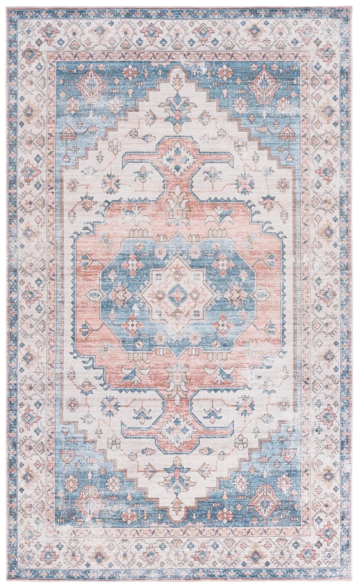Safavieh Arizona 4'-0" x 6'-0" Rug in Beige / Light Blue