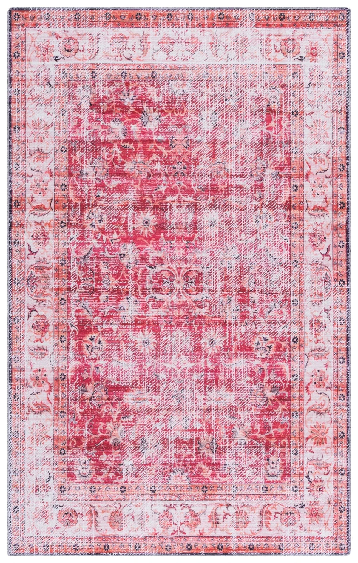 Safavieh Arizona 4'-0" x 6'-0" Rug in Red / Beige