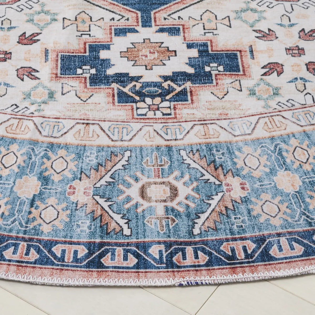 Safavieh Arizona 6'-0" x 6'-0" Rug in Rust / Aqua
