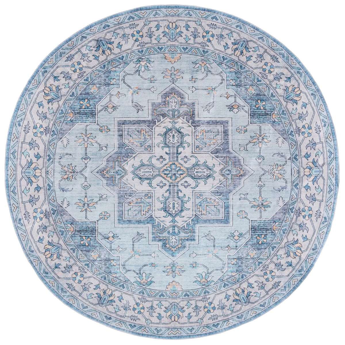 Safavieh Arizona 6'-0" x 6'-0" Rug in Light Blue / Ivory