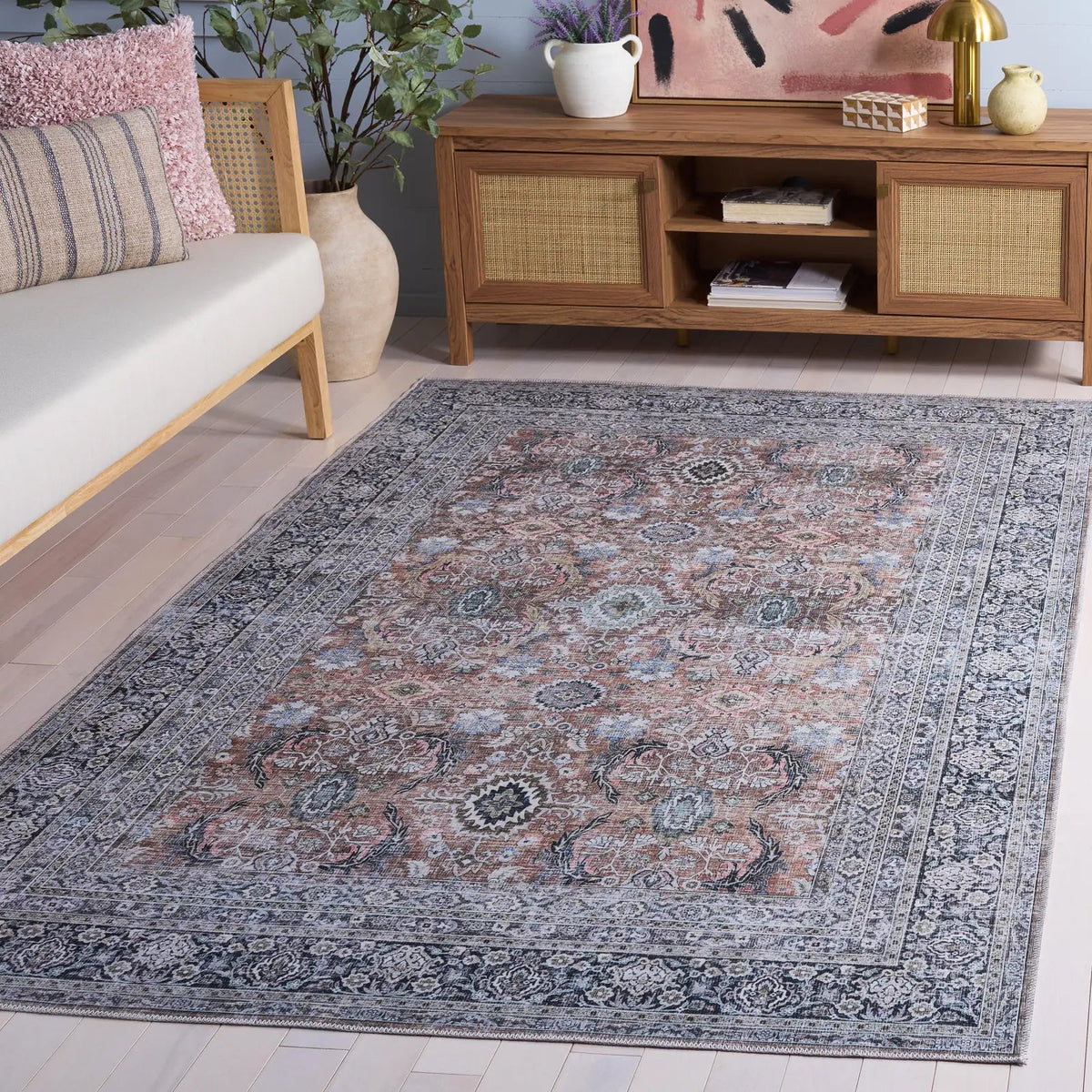 Safavieh Arizona 4'-0" x 6'-0" Rug in Copper / Olive