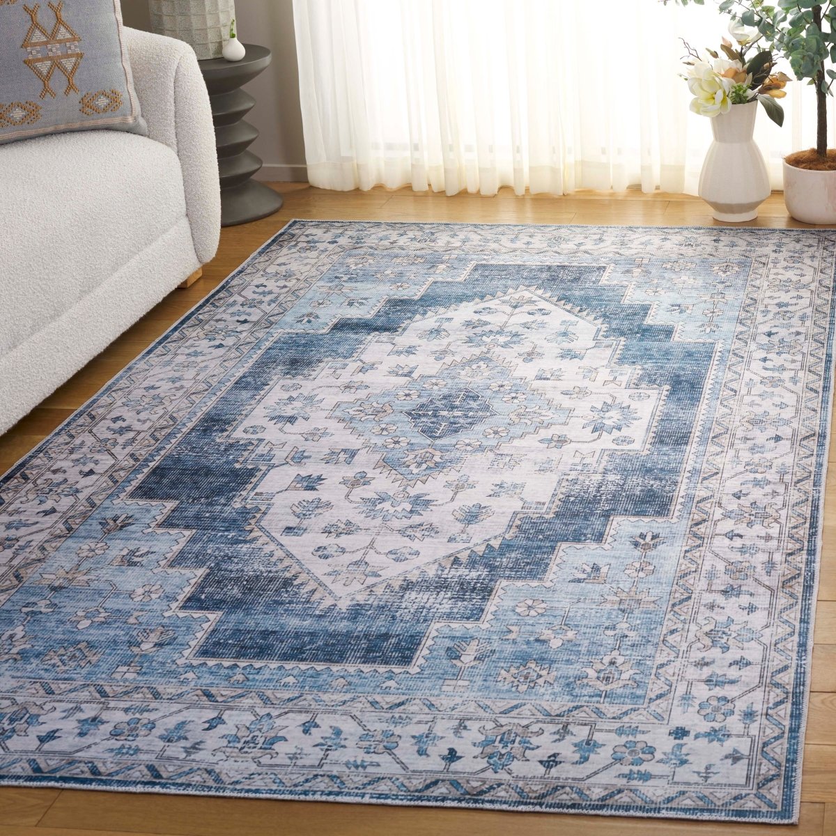 Safavieh Arizona Arz236F Grey/Blue Rug.