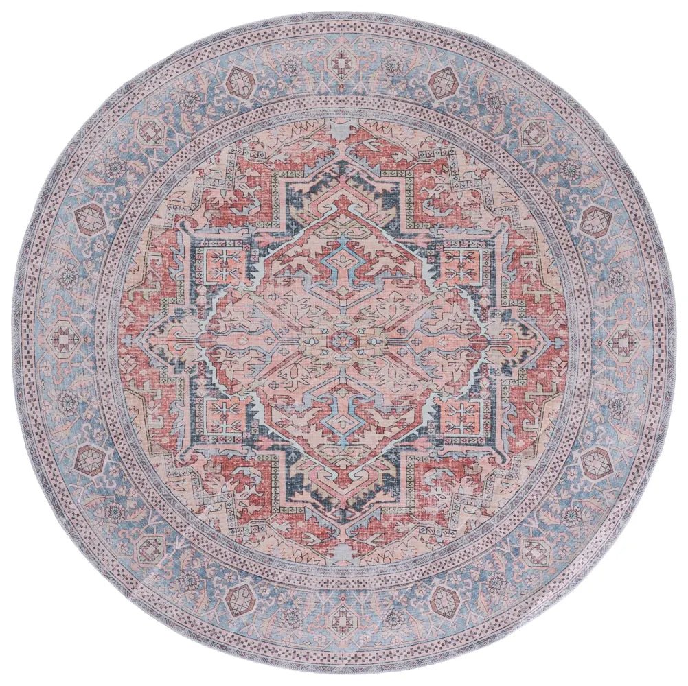 Safavieh Arizona 6'-0" x 6'-0" Rug in Rust / Blue