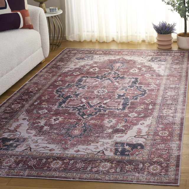 Safavieh Arizona Arz247Q Dark Red/Beige Rug.