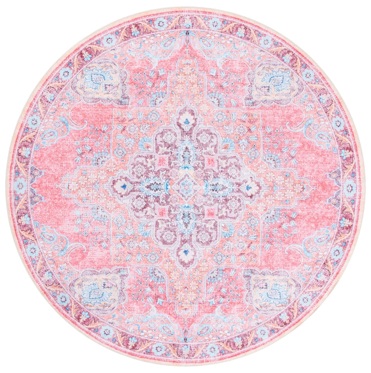 Safavieh Arizona 6'-0" x 6'-0" Rug in Pink / Beige
