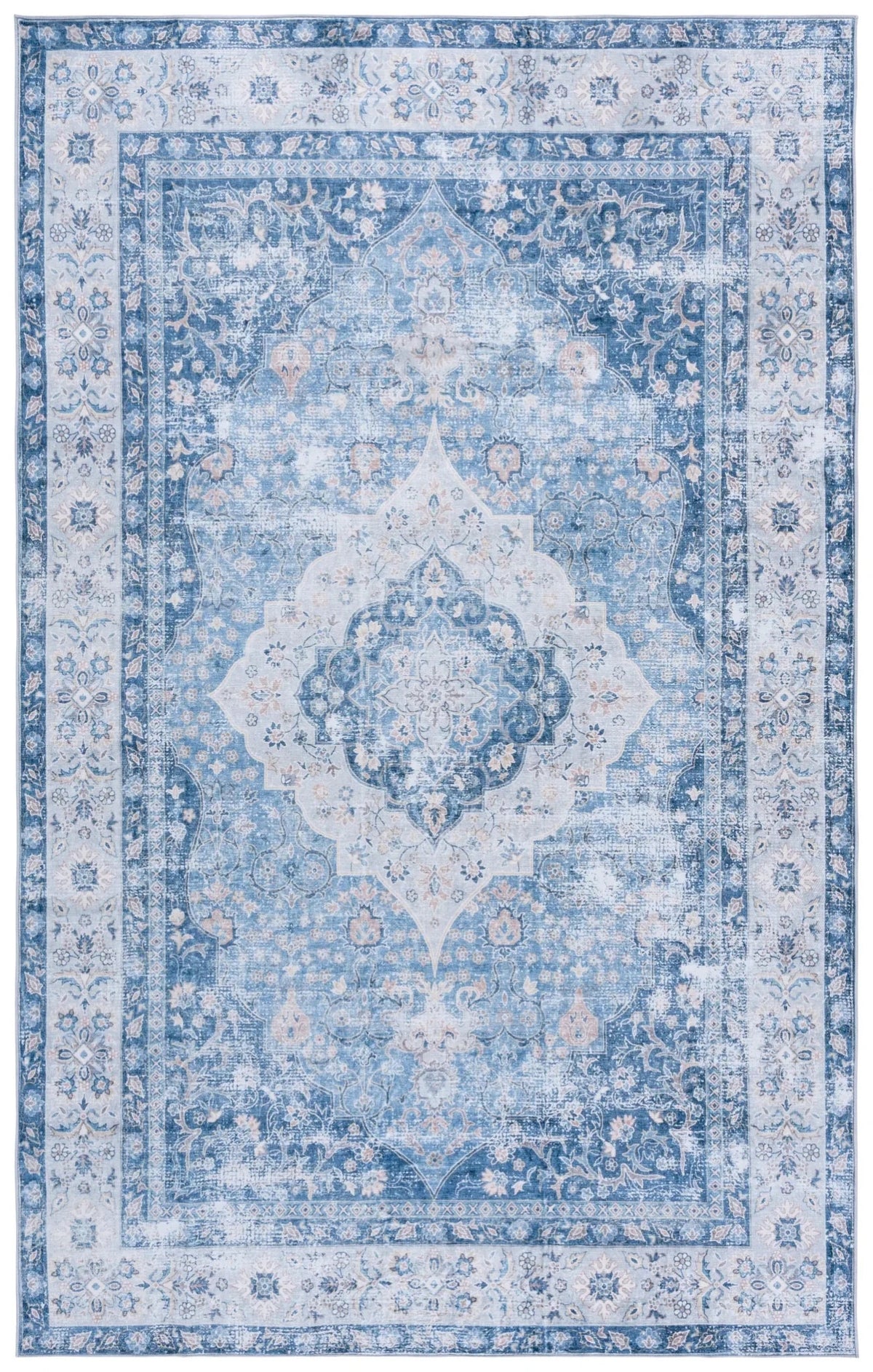 Safavieh Arizona 4'-0" x 6'-0" Rug in Blue / Light Blue