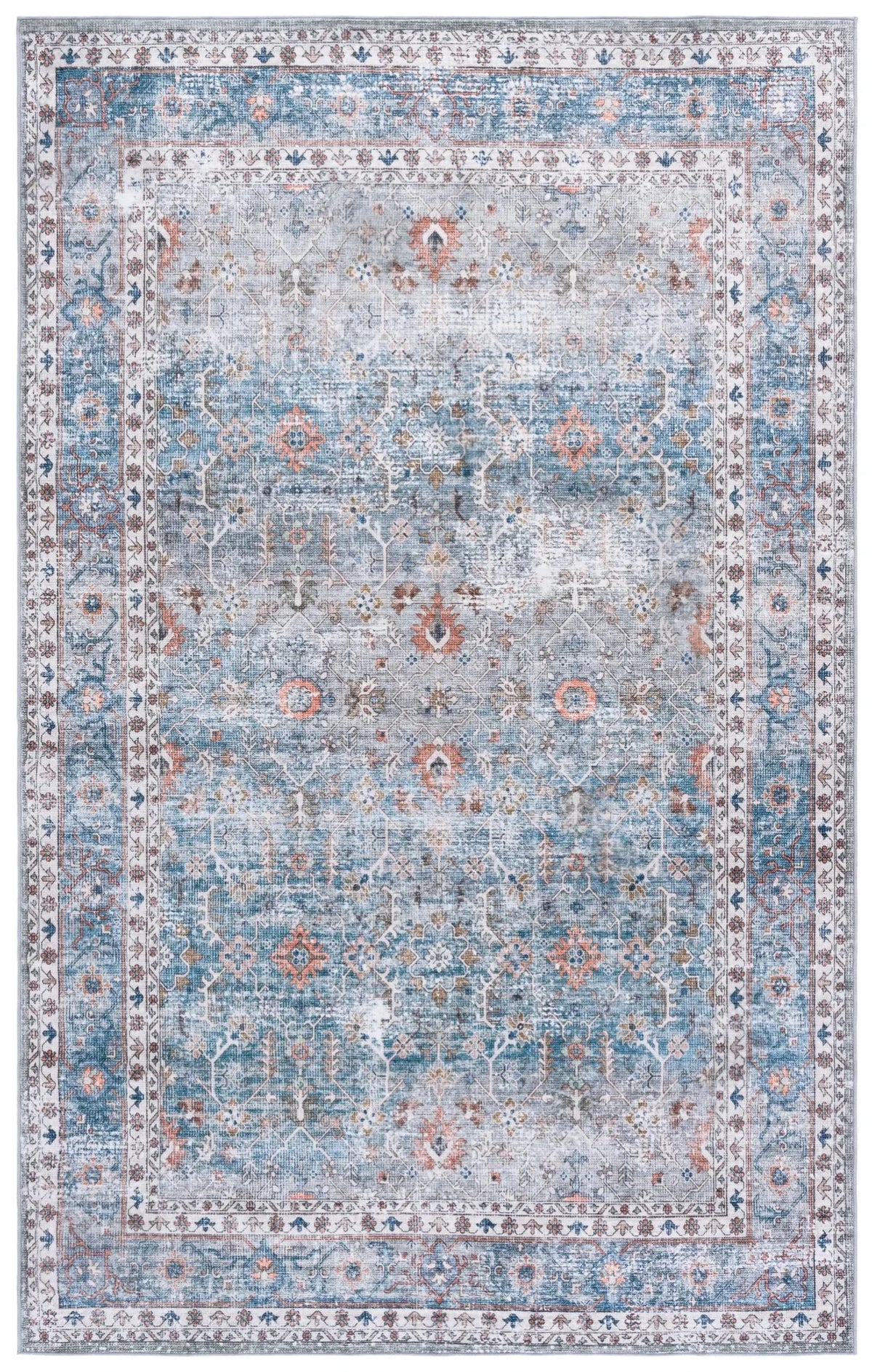 Safavieh Arizona 4'-0" x 6'-0" Rug in Teal / Beige