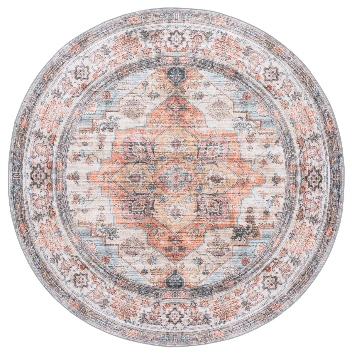Safavieh Arizona 6'-0" x 6'-0" Rug in Light Brown / Rust
