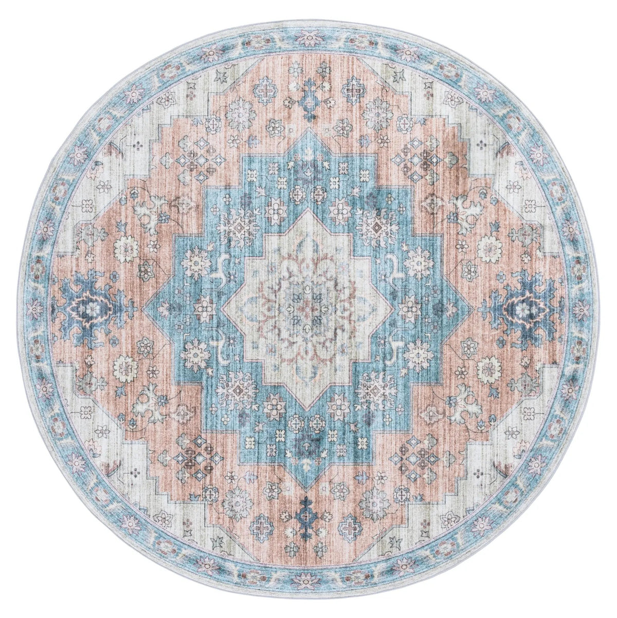 Safavieh Arizona 6'-0" x 6'-0" Rug in Light Brown / Teal