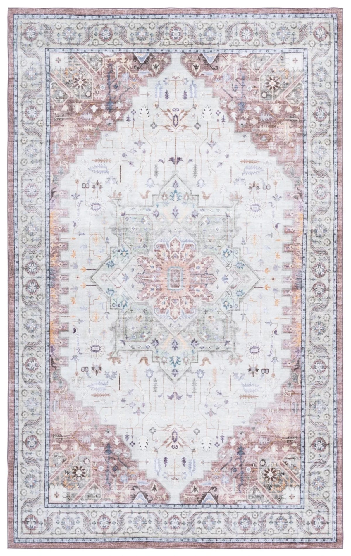 Safavieh Arizona 4'-0" x 6'-0" Rug in Beige Green / Brown