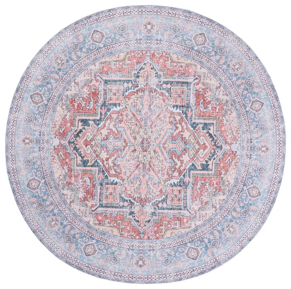 Safavieh Arizona 6'-0" x 6'-0" Rug in Rust / Blue