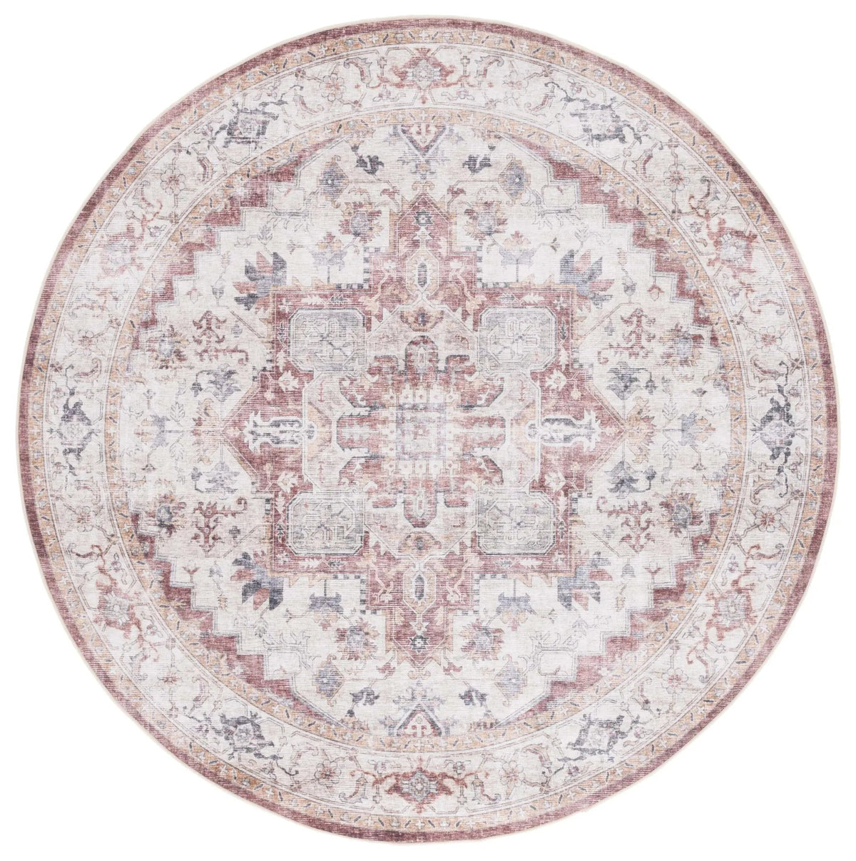 Safavieh Arizona 6'-0" x 6'-0" Rug in Beige / Rust