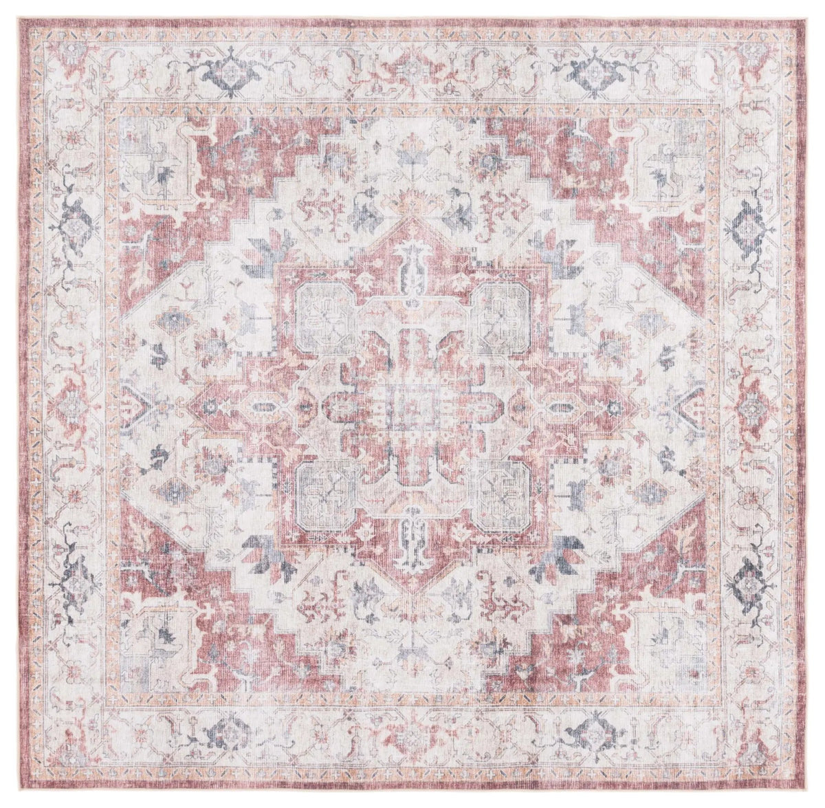 Safavieh Arizona 6'-0" x 6'-0" Rug in Beige / Rust