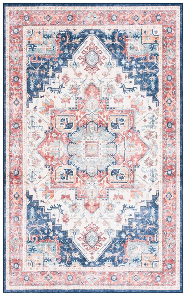 Safavieh Arizona Arz523P Rust/Dark Blue Rug.