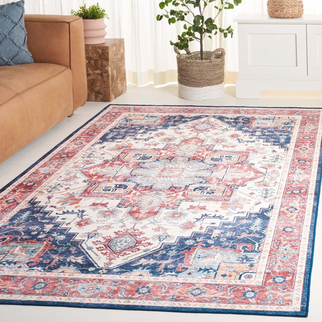 Safavieh Arizona Arz523P Rust/Dark Blue Rug.