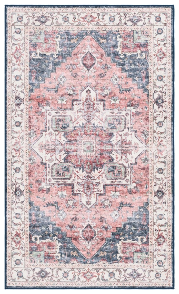Safavieh Arizona Arz523P Rust/Dark Blue Rug.