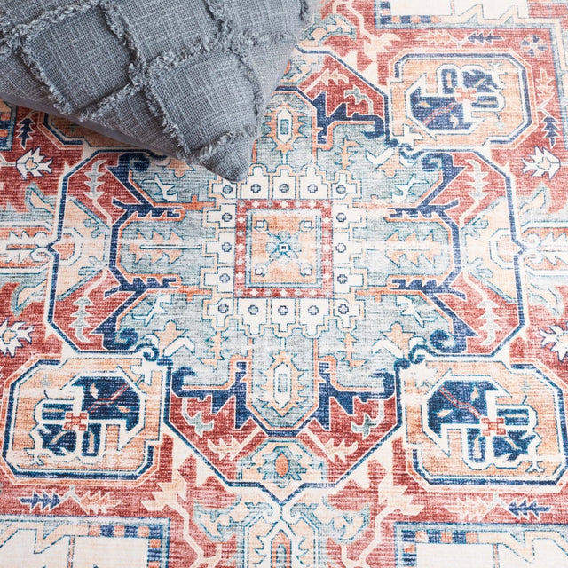 Safavieh Arizona Arz523P Rust/Dark Blue Rug.