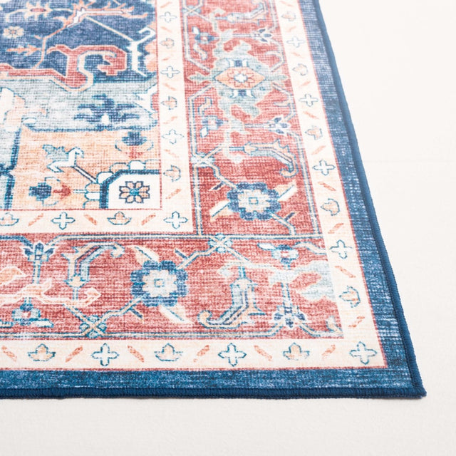 Safavieh Arizona Arz523P Rust/Dark Blue Rug.